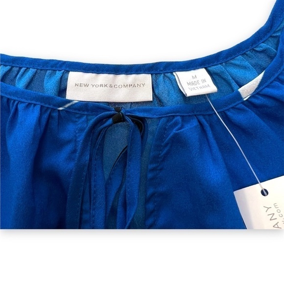 NEW York & Company Dolman Batwing Banded Blouse Top‎ Women’s Medium M - Picture 4 of 6